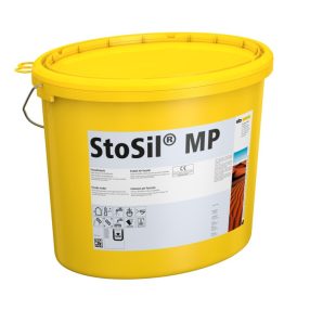 Homlokzat, Hőszigetelő rendszerek, Vékonyvakolatok, StoSil® MP, merev fedővakolat, 25 kg, fehér, 001