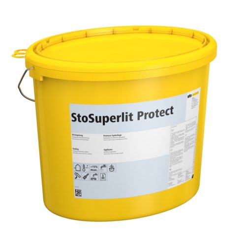 Homlokzat, Hőszigetelő rendszerek, Kiegészítők, StoSuperlit Protect, záróréteg, 15 kg, átlátszó, 008