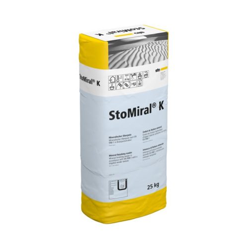 Beltér, Vékonyvakolatok, StoMiral® K bel-és kültéri fedővakolat, 25 kg, fehér, 01380-001