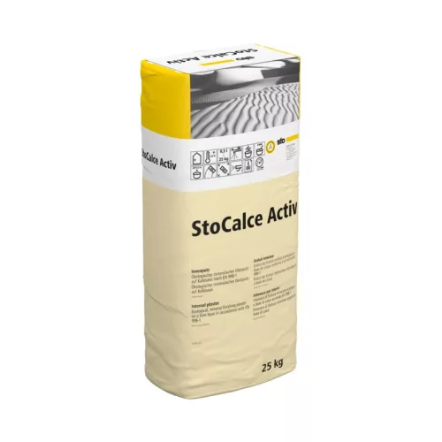 Beltér, Vékonyvakolatok, StoCalce Activ K, beltéri fedővakolat, 25 kg, fehér, 09218-003