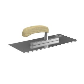 Szerszámok, segédanyagok, Sto-Zahntraufel-Vibra-S2 280x130 mm, fogazott glettvas, 1 db, ezüst, 09553