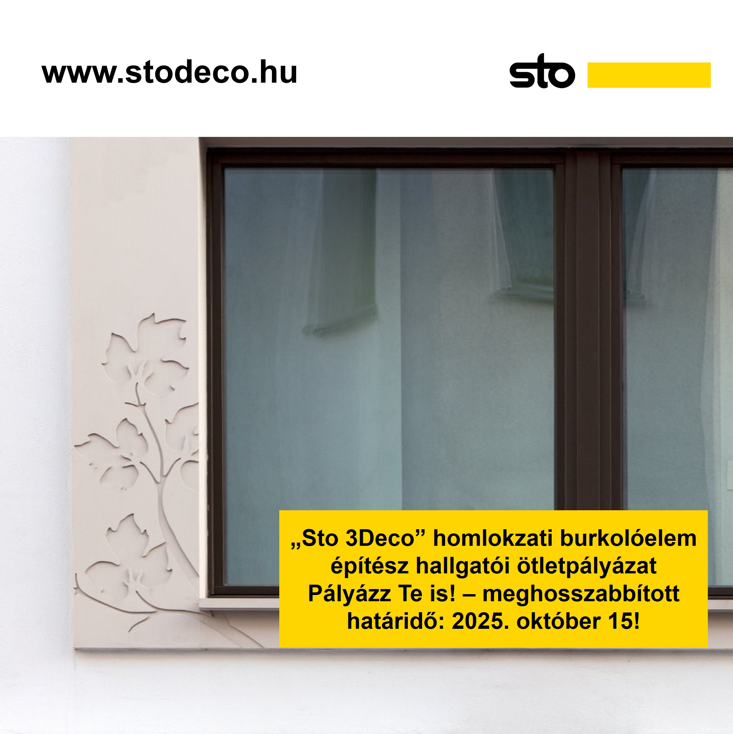 Meghosszabbítottuk a „Sto 3Deco” pályázat határidejét!