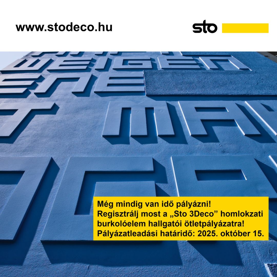 Még mindig van idő pályázni a Sto 3Deco burkolóelem hallgatói ötletpályázatára! 