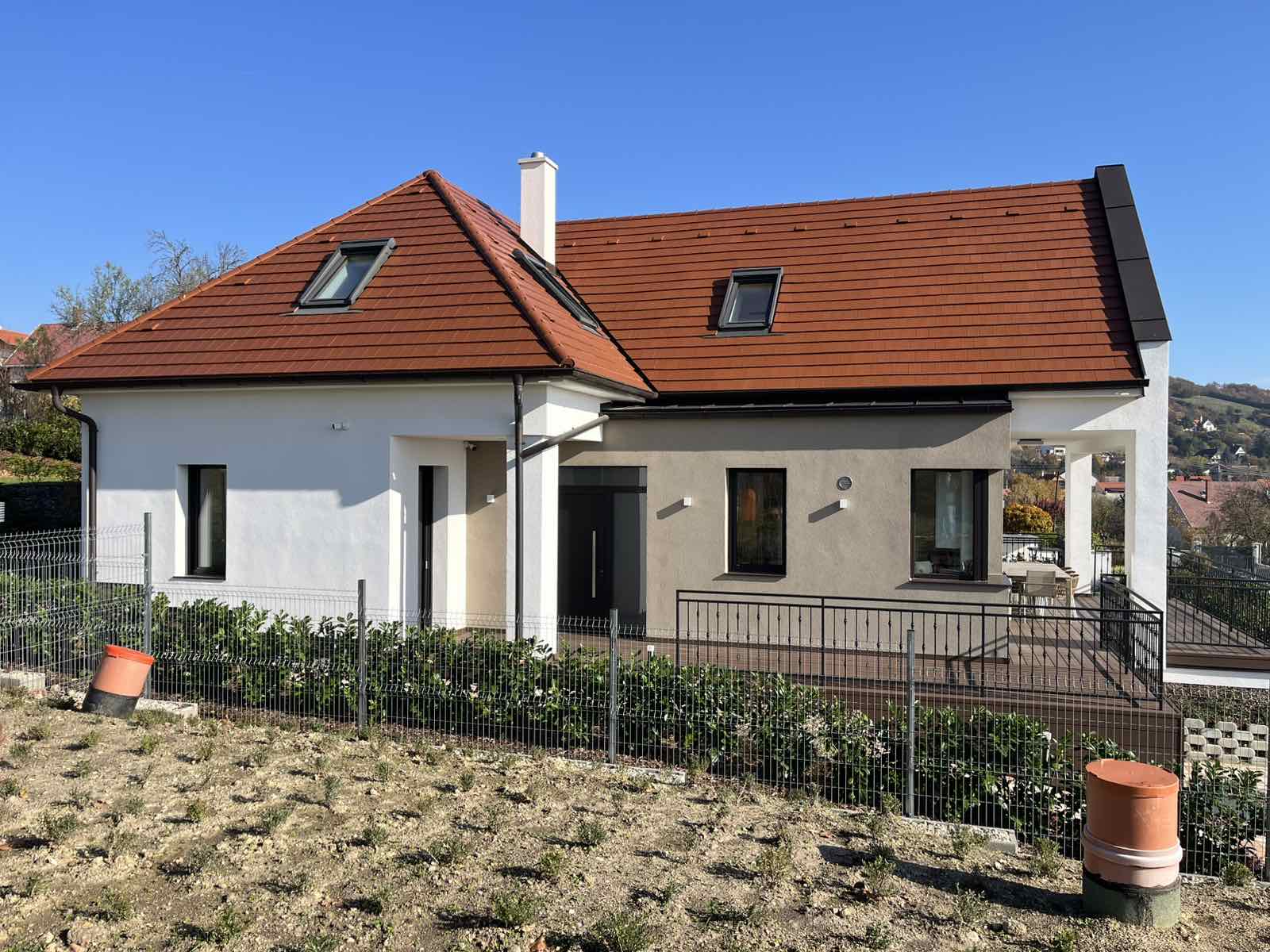 Balatonfüred családi ház homlokzat Sto rendszerrel